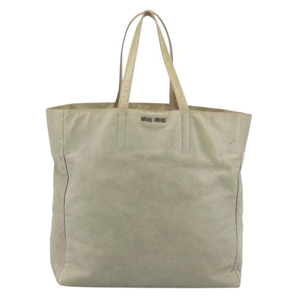 Miu Miu Matelasse Tote Beige